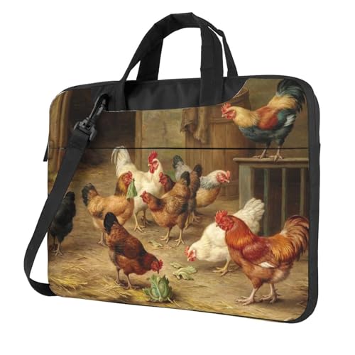 Sac ordinateur portable poule rôtie avec bandoulière convertible
