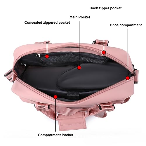 Domary Bolsa de viagem de grande capacidade para mulheres, homens, à prova d'água, durável, bolsa d