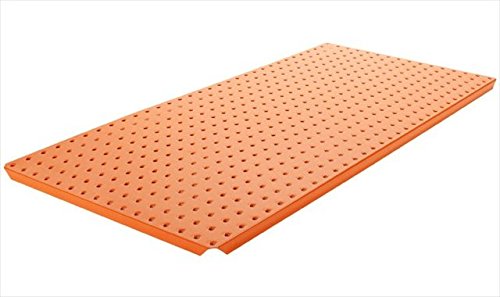 Alligator Board ALGBRD16x32PTD-ORG Orange Powder Coated Metal Pegboard Panels with Flange - Pack of 2
