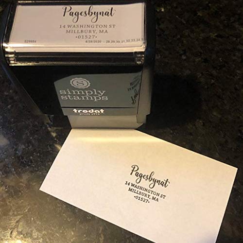 Custom Return Address Stamp, Personalized Script Self-Inking Address Stamp #TOP3