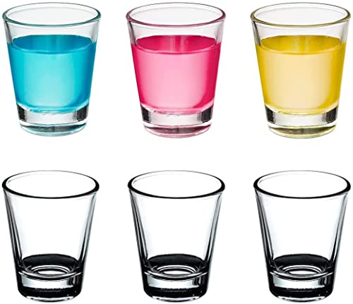 Image of bellemax Classy Shot Glass for Espressos, Spirits & Liquors,Whiskey, Vodka Shot, Tequila Shot, Wine Tasting, Cocktail Pour, Bar Accessory & Home Decor Parties Glasses Set of 6 (BR-10)