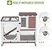 Gutinneen 2-Story Rabbit Hutch with Chew-Proof Ramp & Leak-Proof Trays - Indoor/Outdoor 39.3