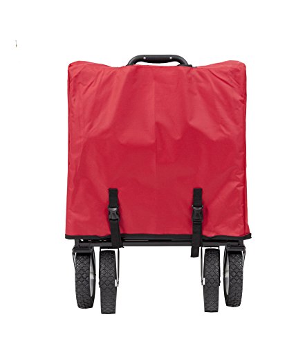 Mac Sports Heavy Duty Steel Frame Collapsible Folding 150 Pound Capacity Outdoor Camping Garden Utility Wagon Yard Cart, Red Mac Sports Heavy Duty Steel Frame Collapsible Folding 150 Pound Capacity Outdoor Camping Garden Utility Wagon Yard Cart, Red