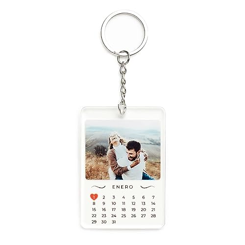 Transparent Gift Porta-chaves Personalizados Com Fotografia Para Ocasiões Especiais Aniversários, Aniversário, Natal, Casal, Amigos, Família. Porta-chaves de Metacrilato. Presentes Personalizados