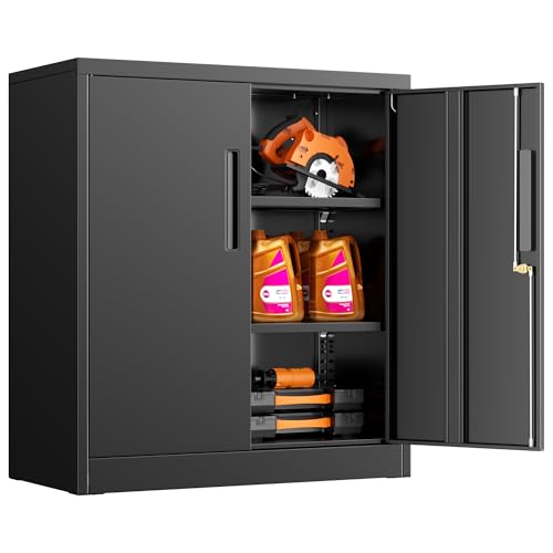 INTERGREAT Metal Storage Cabinets with Lock, 36' Lockable Office Storage Cabinet with 2 Doors and 2...