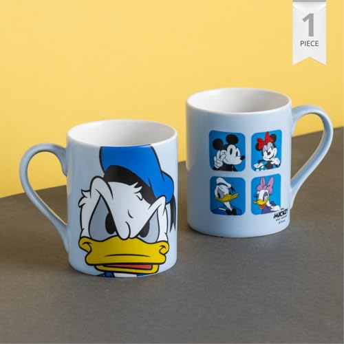 Image of Clay Craft - Official Disney Mugs : Donald Duck Print, Fine Ceramic Coffee Mug, 360 Ml |Cartoon Character Gift Mug for Kids & Adults | Microwave & Dishwasher Safe
