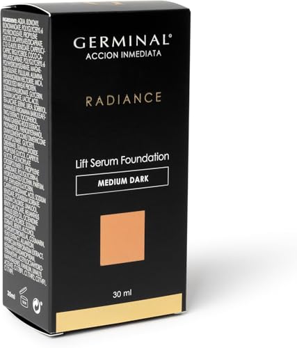 GERMINAL – Base Trucco Radiance Lift Serum Moisture Foundation Medium Dark, Azione Immediata Effetto Lifting, Idratante, Luminoso, 30 ml