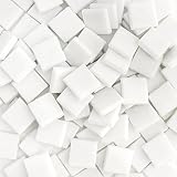 Wq Warmqing Mural Mosaic Tiles for Crafts Bulk, 200g White Mosaic Glass Pieces for Decor Mosaic Outd