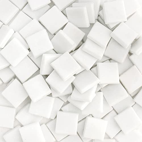 Wq Warmqing Mural Mosaic Tiles For Crafts Bulk, 200G White Mosaic Glass Pieces For Decor Mosaic Outdoor Side Table,Mosaic Kits Supplies #TOP4