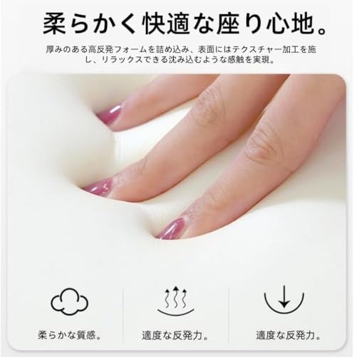 GEBYUIオットマン スツール 足置き フットスツール ソファスツール 低い腰掛け 滑り止め 取り外し可能 クッション 木目フレーム ファブリック 綿麻生地 シンプル ローチェア コンパクト [5]