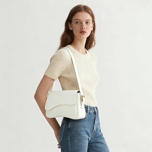 Image of Amszke Shoulder Bag for Women Y2K Crossbody Purse PU Leather Underarm Handbag 2 Adjustable Strap for Daily Commute Travel