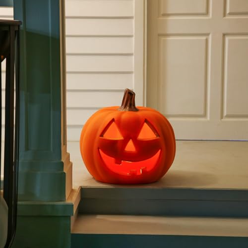 Pinkunn 18 Inch Light Up Extra Large Jack O Lantern Halloween Pumpkin Lantern Gaint Light up Pumpkin Outdoor Indoor for Halloween Decoration in Garden Patio Front Door Decor