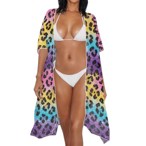 Cárdigan tipo kimono cómodo ropa de playa suave con caída ligera 2