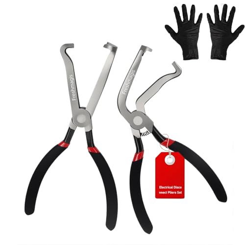 Alicates de abrazadera de manguera, alicates de corte eléctricos de acero al carbono, mango antideslizante, para inyectores de combustible y bobinas de encendido, herramienta de bloqueo (recta + 60°