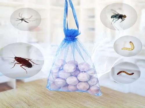 Image of BENAVJI Naphthalene Balls Moth, Protect Clothes 100% Safe | 200g | Insect Repellant | Ideal for Cupboards, Bookshelves and Toilets