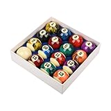 Folpus 16-teiliges Billardkugel-Set, Poolkugeln, Billardtischzubehör, Billardbedarf für Spielzimmer