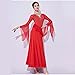 Yhhsgscr Adult Ballroom Big Swing Skirt Women's Waltz Dancewear Social Dance Dresses Flamenco Foxtrot Competition Costume,Red,3XL