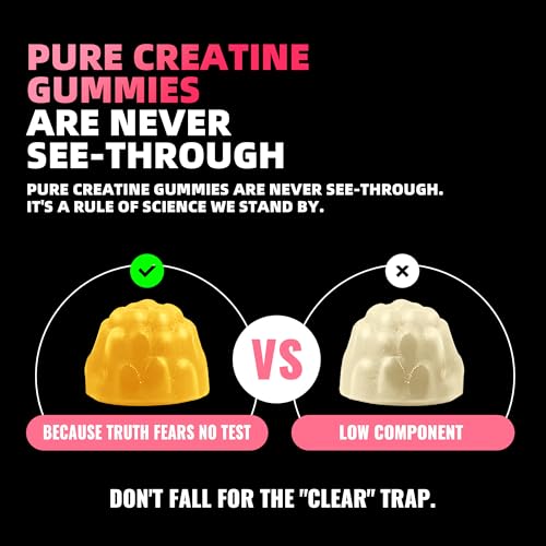 Image of Allcoovita Creatine Monohydrate Gummies for Men & Women. Boost Focus,Strength, and Endurance, Anti-Melting Formula, Vegan, Gluten-Free, Non-GMO,(Passion Fruit 135 ct)