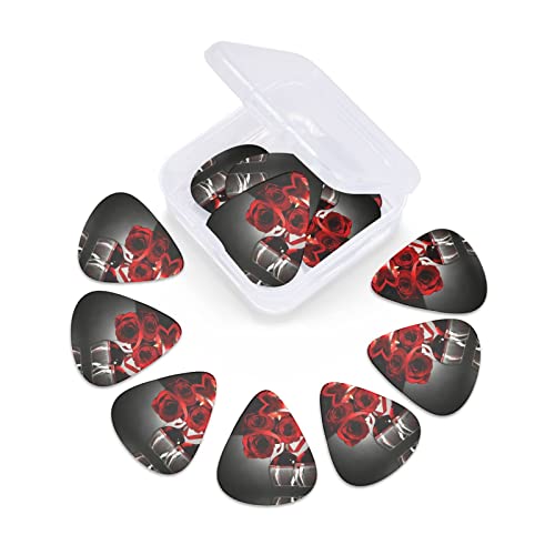 Ensemble de 12 médiators de guitare en verre à vin rouge rose et bougie pour guitare acoustique, guitare électrique… - Les Beatles, Paul McCartney, John Lennon, RIngo Starr, George Harrison Ensemble de 12 médiators de guitare en verre à vin rouge rose et bougie pour guitare acoustique, guitare électrique… – Image 7