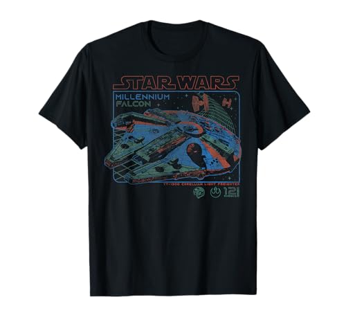T-shirt Star Wars Millennium Falcon graphique imprimé géométrique