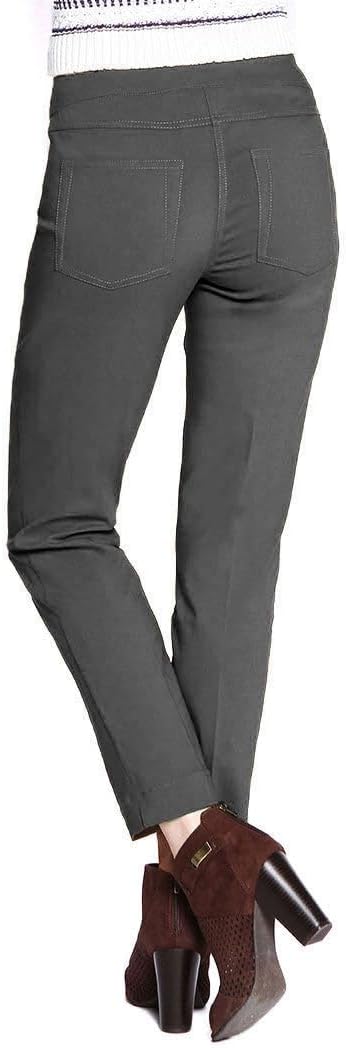 SLIM-SATION Women's Wide Band Ankle Pant Pull-on Pant with Tummy Control - Image 2