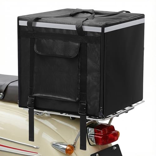 CroBlissful Huge Heat Insulation Food Delivery Bag for Motorcycle, Big Pizza...