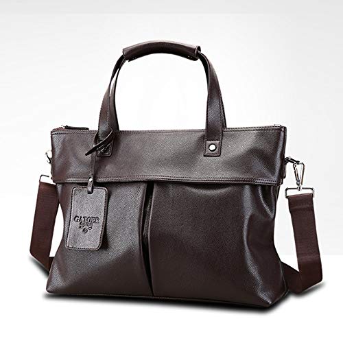 Cuir Vintage Porte-Documents Hydrofuge pour Ordinateur Portable Sac Messenger Sac À Bandoulière Sac À Main Portable, Convient Aux Hommes Et Aux Femmes Affaires Sac De Travail Décontracté Cover