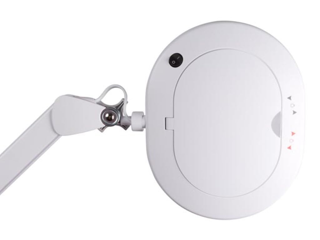 Velleman Lámpara lupa LED con pinza, lámpara de aumento regulable de 10 W, 60 LEDs, aumento 2,25x, lente 5 dioptrías 142 mm, 3500-6500 K, para lectura, diamond painting, hobby y trabajos de precisión