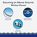 In The Swim Round Winter Covers 24 ft Blue Above Ground Winter Cover - Protects Your Pool from Harsh Winter Elements