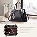 Imagen de FORRICA Bolso Mujer Bolsa de Mano con Delicado Colgante Elegante Bolso de Hombro con Asa Superior Cuero PU Señora Bolso Bandolera para Compras Trabajar Negro