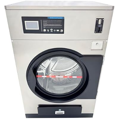 EQCOTWEA 35LB Commercial Coin Operated Clothes Dryer Gas Heating 110V