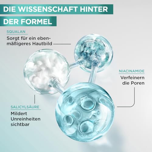 Garnier Salicylic Exfoliating Liquid Care – Toner mit Peeling-Effekt für gemilderte Unreinheiten und einen ebenmäßigen Teint, Gesichtspeeling mit Niacinamide und Salicylsäure, 120 ml 3