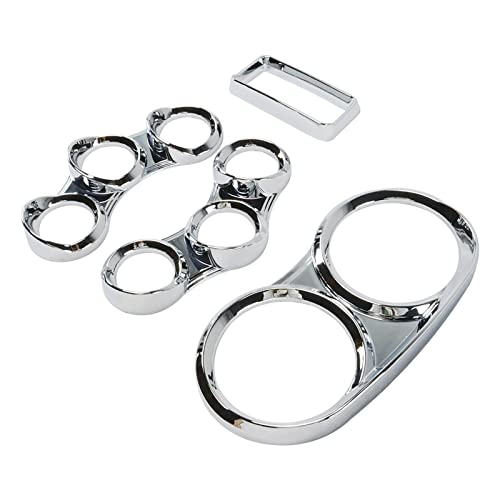 LOSTAR Peterbilt Center Gauge Cover Kit, Instrument Dash Gauge Covers with Visor Chrome Compatible with 2006-2020 Peterbilt 379 384 386 387 by LOSTAR - Image 5