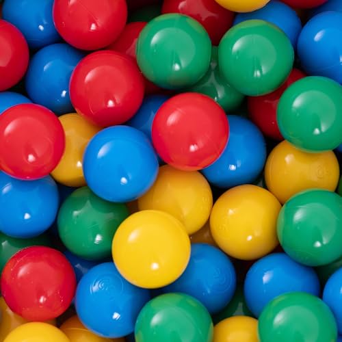 MISIOO Lot de 200 balles pour Piscine à balles Multicolores Ø 6 cm – Balles en Plastique 100%...