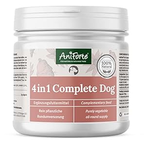 AniForte 4-in-1 Complete Dog Powder 250 g – Natural All-Round Care for Dogs Made of Joint Powder, Support Joints, Immune System, Skin, Coat, Gastrointestinal Activity with High Acceptance