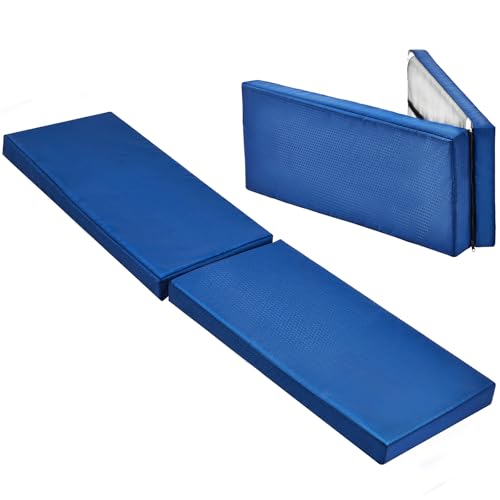 Menkxi 47 x 11.8 x 2.76 Inch Boat Seat Cushion Outdoor Bench Cushion Waterproof Boat Cushions Seats with a Zipper in the Middle for Boats Bench Garden Patio Furniture Indoor Backyard Seat Pad Blue
