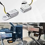 SKUNTUGUANG Universal Motorcycle Led Turn Signals Handlebar Marker Lights Front Mini Size Blinkers f