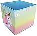 Lovely Little Things Unicorn Storage Bins Foldable - Toy Box Collapsible Cube - Boxes for Shelves - Storage Box Decorative - Kids Toys Organizer - Rainbow Container [Pink Hair]