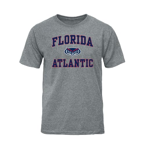 Barnesmith Florida Atlantic University FAU Owls Short-Sleeve T-Shirt, Spirit, Charcoal Grey, Large