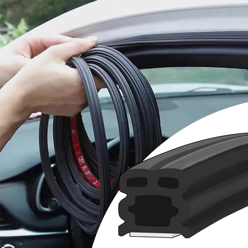 Hirificing Fita De Vedação Portas De Carros, 10M, Borracha Espessa Vedação De Janelas, Portas, Capô E Porta-Malas. Acessório Universal De Vedação Acústica Para A Maioria Dos Carros, Caminhões E Suvs