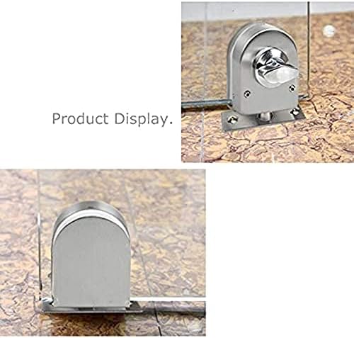 Ranbo Frameless Swinging Door Floor Bolt Lock, No-Drill, 304 Stainless Steel, for 3/8''-1/2''(10mm-12mm) Sliding Glass Doors - Image 4