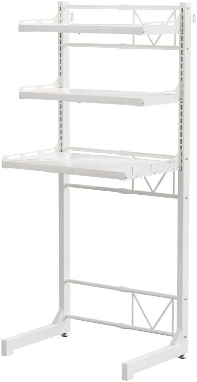 Estantes de acero al carbono para lavadora y secadora, mamparo de 3 niveles para almacenamiento y organización de lavandería, estante de ahorro de