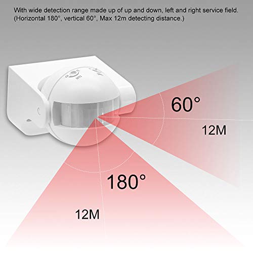 Ajcoflt AC 220 V-240 V 180 Graus Ao Ar Livre IP44 Segurança PIR Infrared Sensor de Movimento Interru