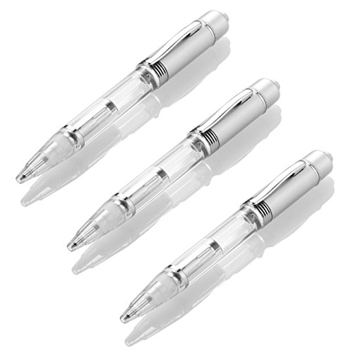Glovion Led Light Pen,Penlight for Nighttime Writing White- Pack of 3 Pens