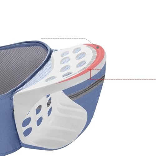 Bolsa Canguru Ergonômico Bebê Mãe Premium Posições 3 Em 1 (Azul bebê)