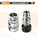 Twinkle Star Pressure Washer Adapter Set, Stainless Steel Quick Disconnect Kit, M22 14 mm Quick Connect Swivel to 3/8'' Quick Connect Fittings, 3/4