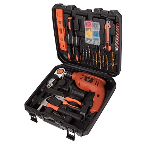 Image of JK Super Drive Professional Tool Kit with 13mm (550Watt) E.Co Heavy duty Impact Drill Machine (98 pcs set)