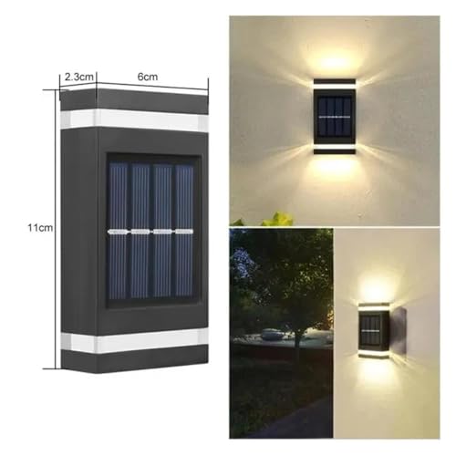 Lámpara solar de pared para iluminar fachadas oscuras sin cables 2