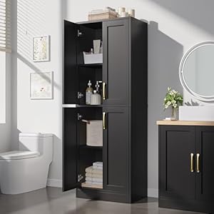 Pantrykitchenpantrycabinetwith4doorsandadjustableshelvestallblackcabinetfreestandingstoragecupboardfordiningroomlivingroomlaundrybathroom  Urban Country Home Decor Pantry kitchen pantry cabinet with 4 doors and adjustable shelves tall black cabinet freestanding storage cupboard for dining room living room laundry bathroom  urban country home decor