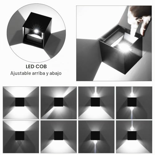Aplique de pared duradero LEDMO con ángulo ajustable blanco frío 4